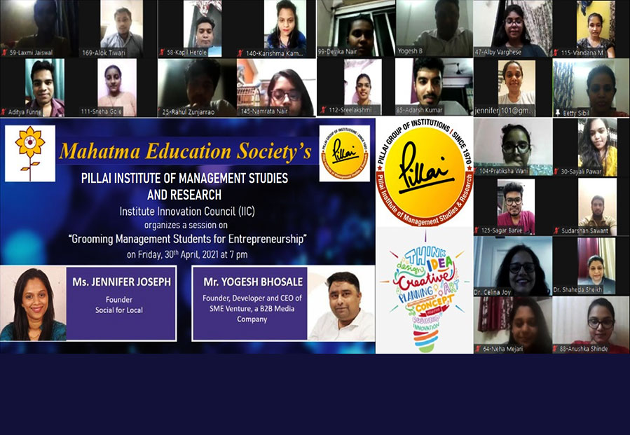 informative online session on grooming management students for entrepreneurship